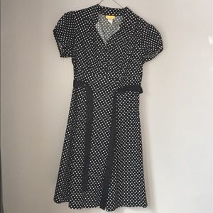 Polka dot retro fit & flare dress by Tropical Wear